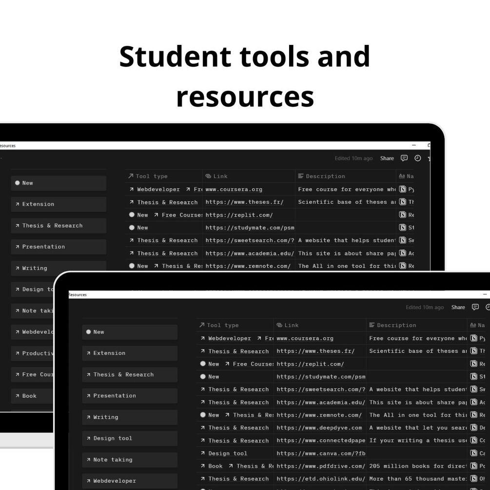 notionvee's tweet card. All tools and resources updated