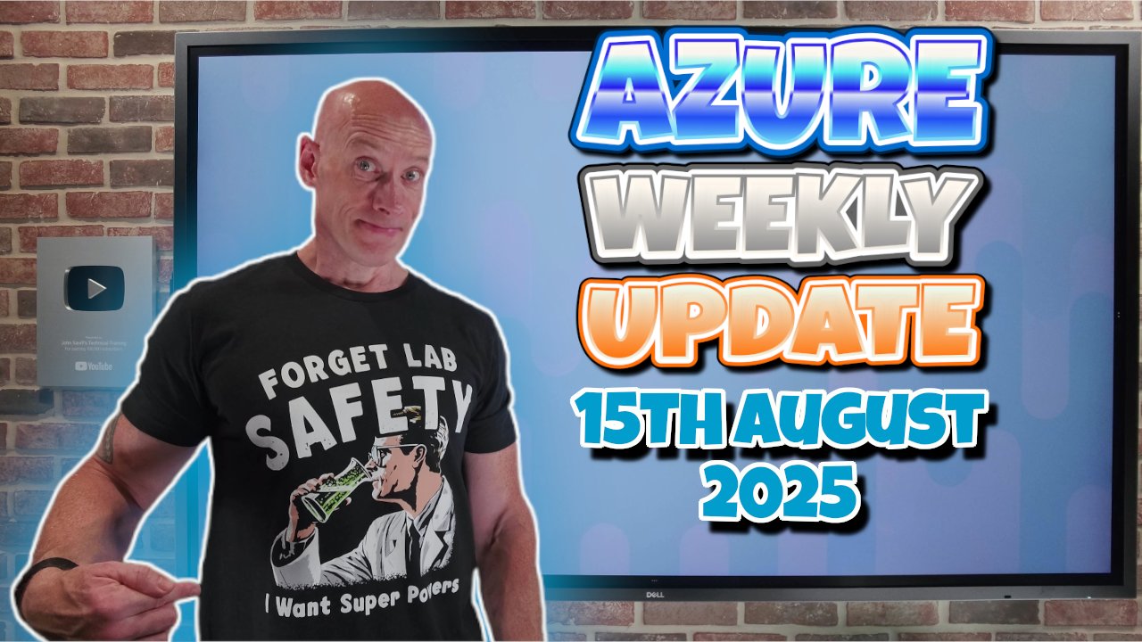 NTFAQGuy's tweet card. Quick update this week! New Videos Azure Update - 15th August 2025 Using GPT-5 on Microsoft Announcements Summary App Service IPv6 inbound (01:11) - App Service can now have IPv6 traffic as input...