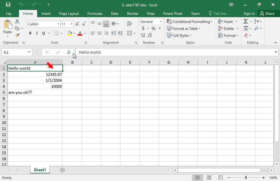 excel_2016_en's tweet card. Apply the following formatting to the active worksheet: Cell A1: Font...