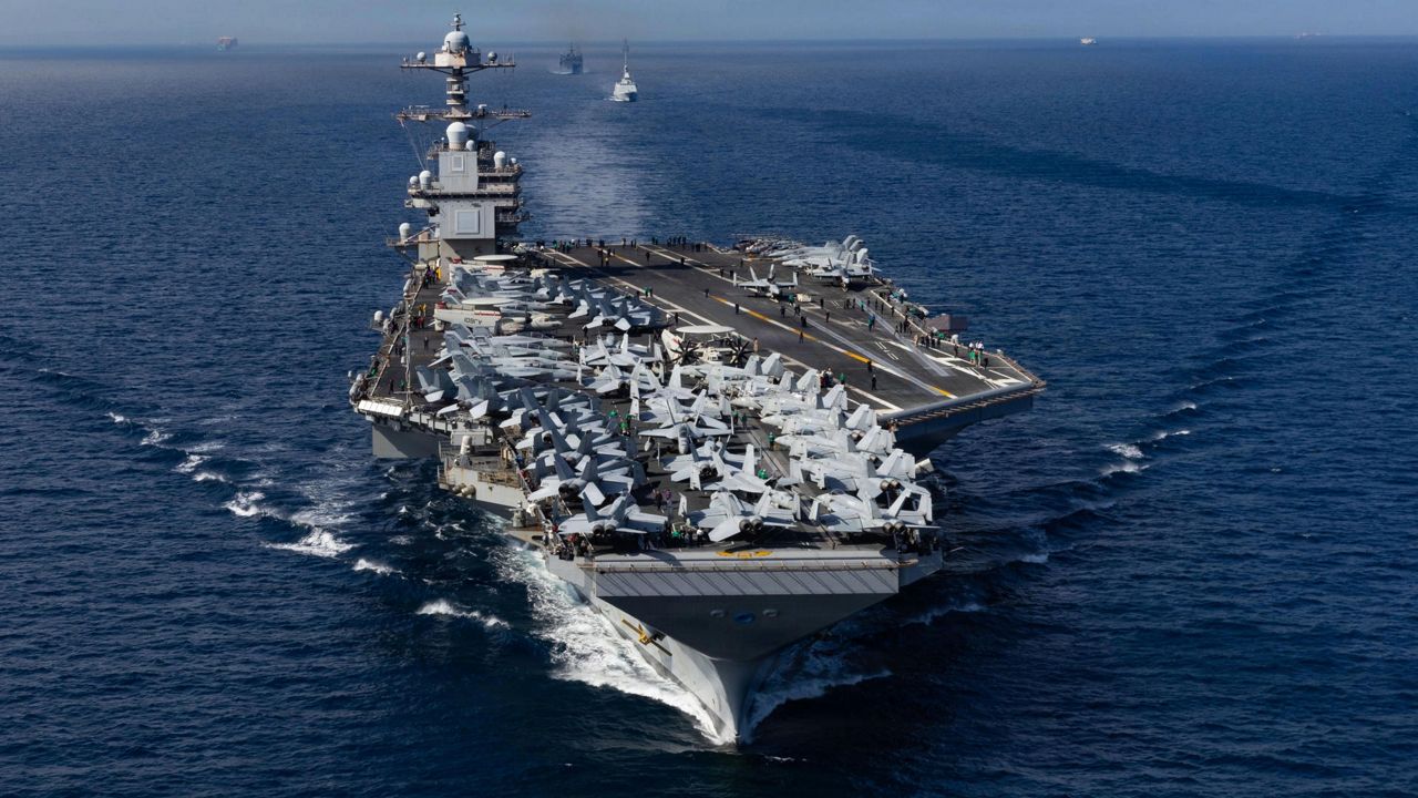 SpecNoticiasNYC's tweet card. El portaaviones es una gran escalada de poder militar.