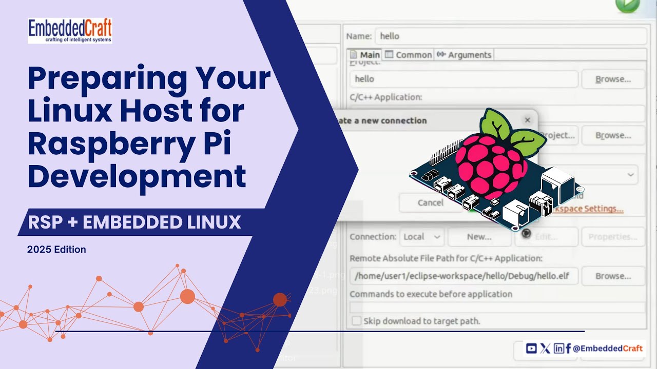embeddedcraft's tweet card. Preparing your Linux Host for Raspberry PI Development