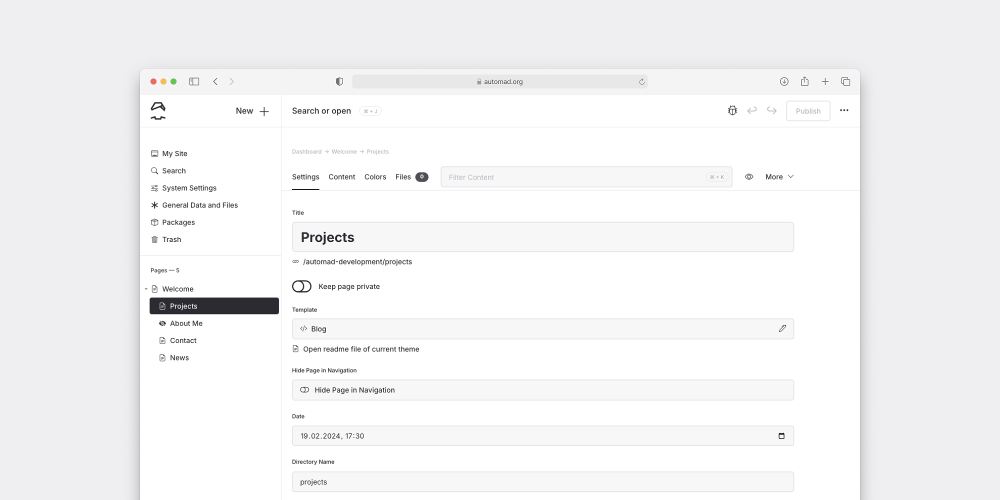 automadcms's tweet card. Try out the live-demo for Automad, the free and open-source flat-file CMS. No sign-up required.