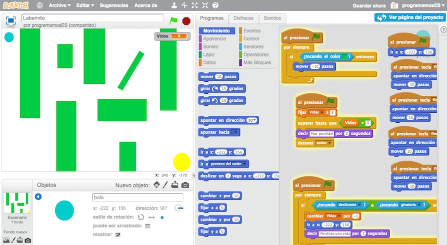 CoderDojo's tweet card. En este tutorial vamos a mostrar cómo crear un videojuego sencillo con Scratch. La idea ha sido extraída de la Guía Informática Creativa que Programamos tradujo en colaboración con el Departamento de...