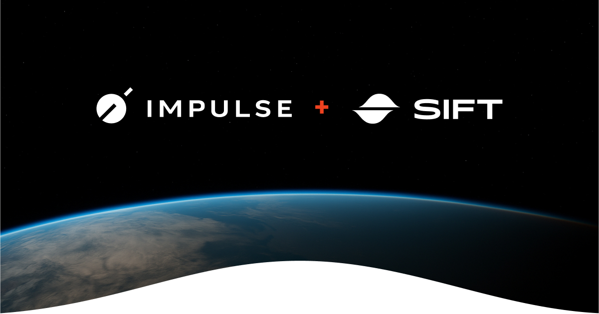 SiftStack's tweet card. Sift’s platform provides scalable, real-time insights to support Impulse Space’s in-space transportation missions