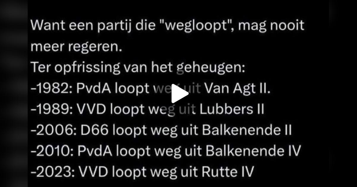kevbrijer's tweet card. 48 likes, 5 reacties. '#PVV #vvd #d66 #gl #pvda '