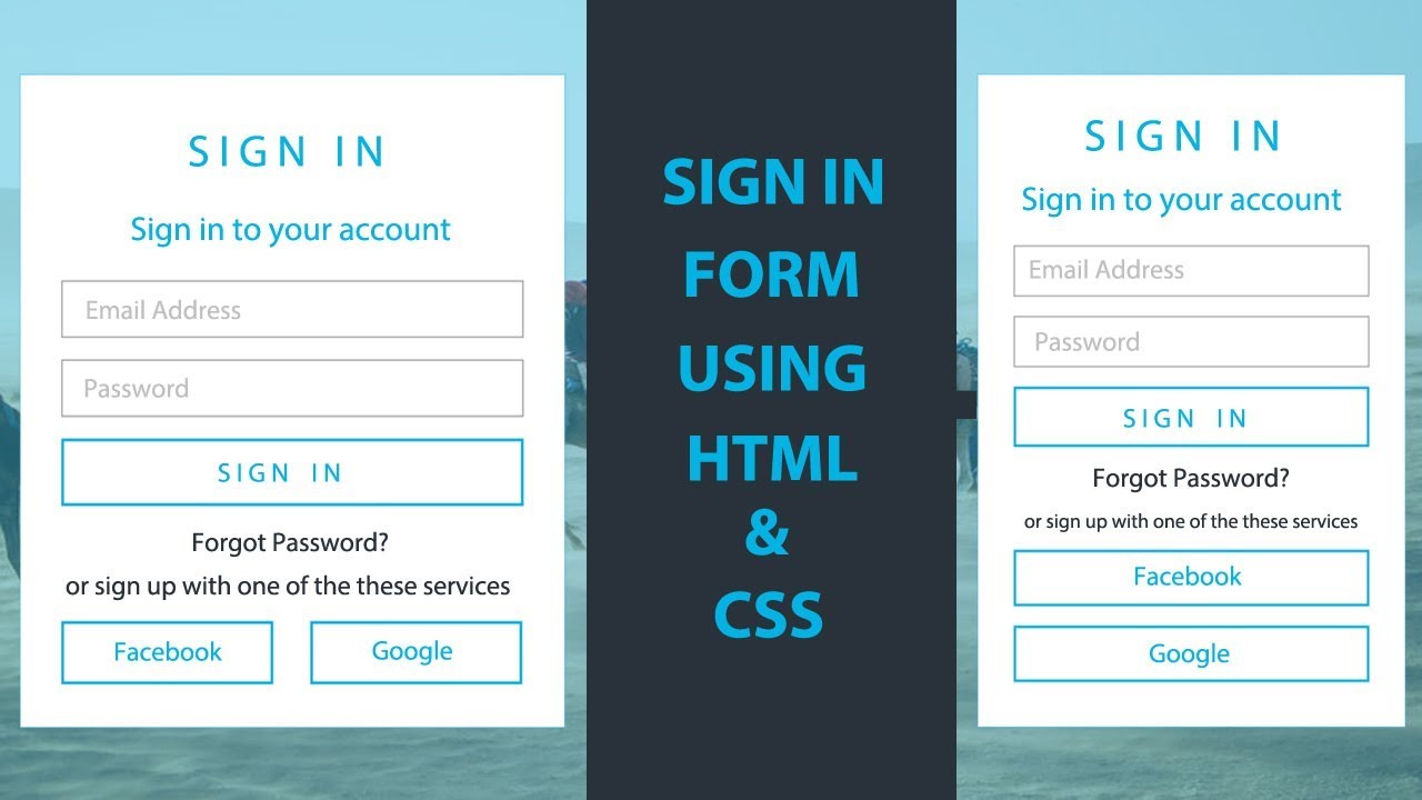 coding_market's tweet card. how to create the sign in form using HTML and CSS - Responsive Sign...