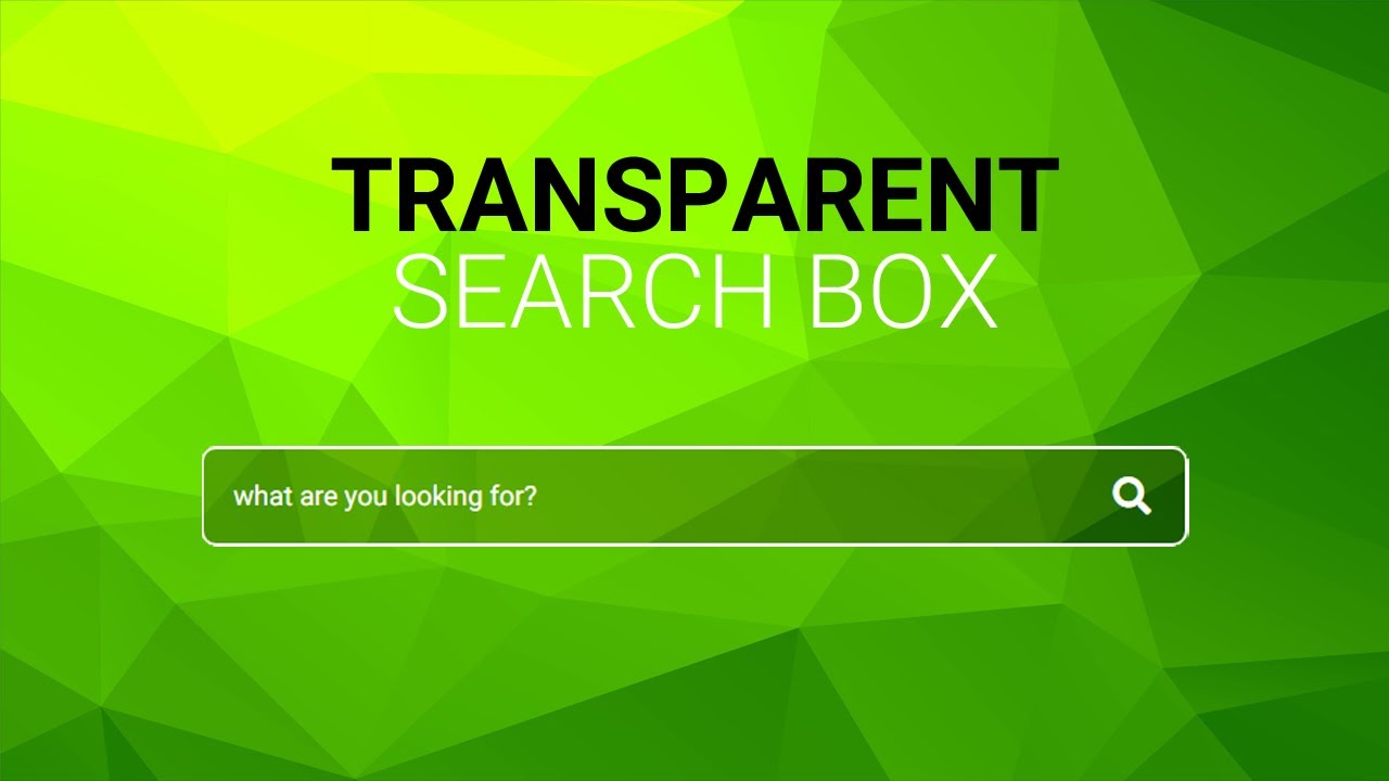 coding_market's tweet card. How to create the transparent search box Using HTML & CSS | Simple...