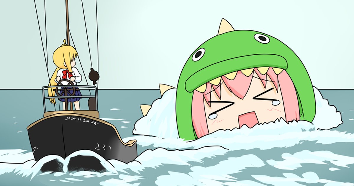 osuzu3276's tweet card. 意外と見ないパロディ。 こちら(https://www.pixiv.net/artworks/114115335)の使い回しですorz