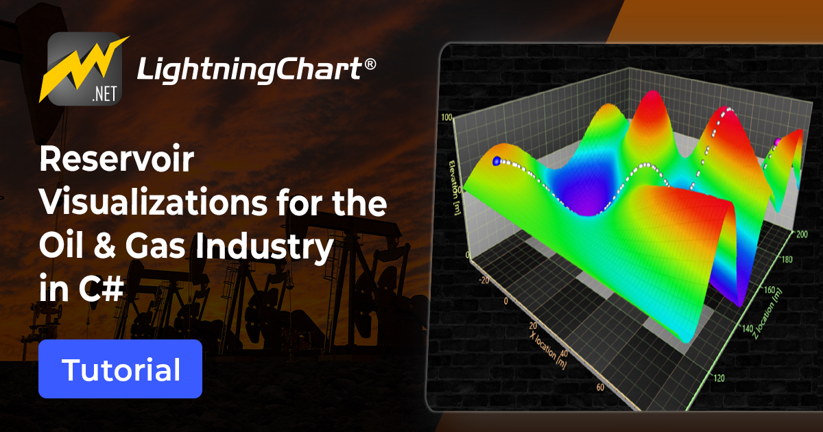 Lightning_Chart's tweet card. In this tutorial, we will be creating reservoir visualizations in C# for developing data apps for the Oil and Gas industry.
