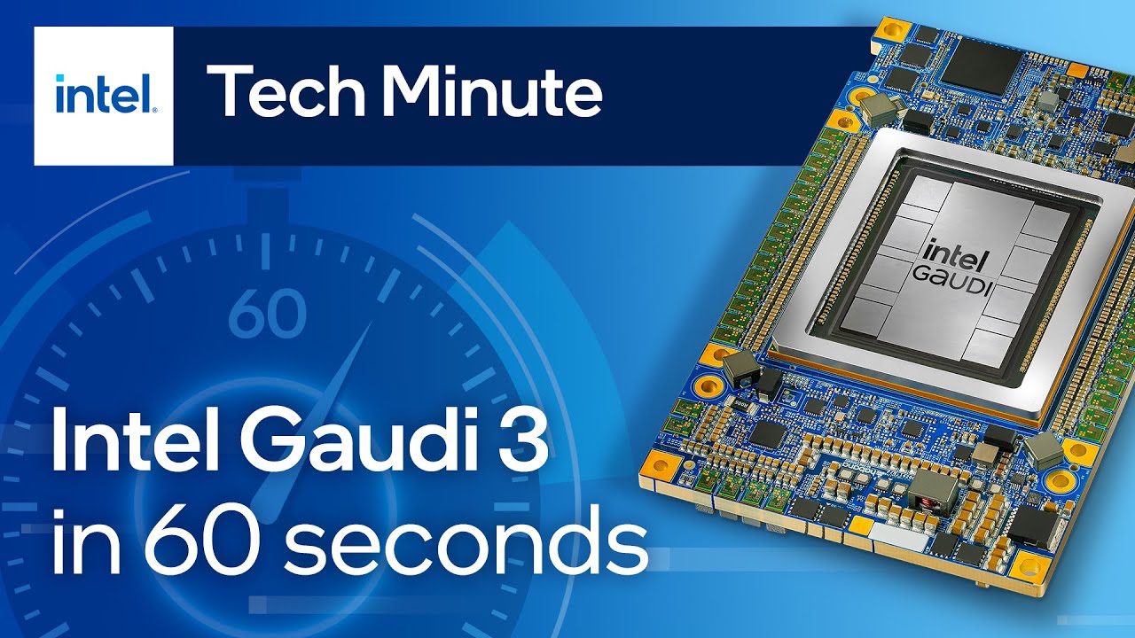 IntelExecSearch's tweet card. Intel Gaudi 3 Explained in 60 Seconds