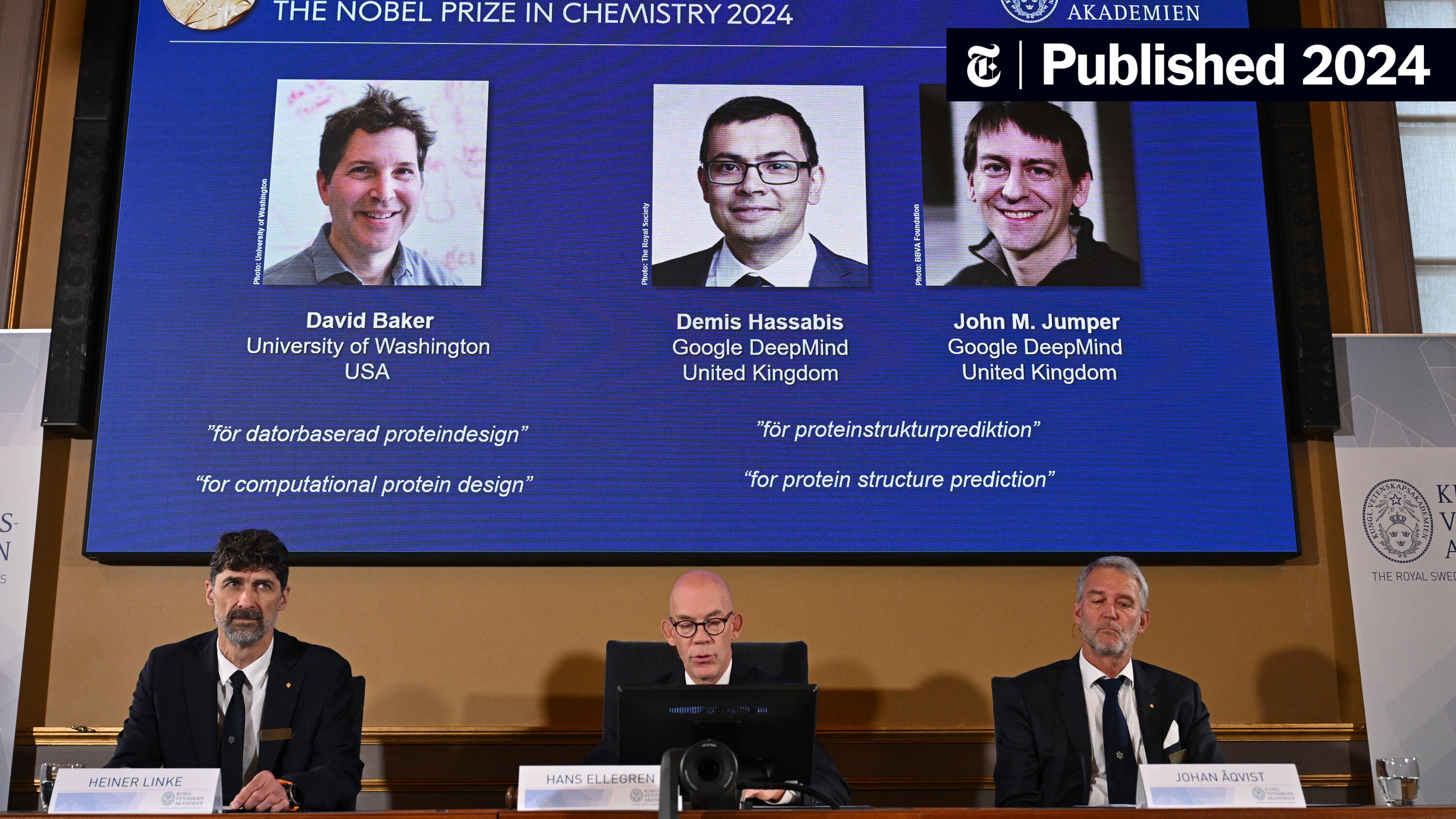 open_fold's tweet card. The Nobel, awarded to David Baker of the University of Washington and Demis Hassabis and John M. Jumper of Google DeepMind, is the second this week to involve artificial intelligence.