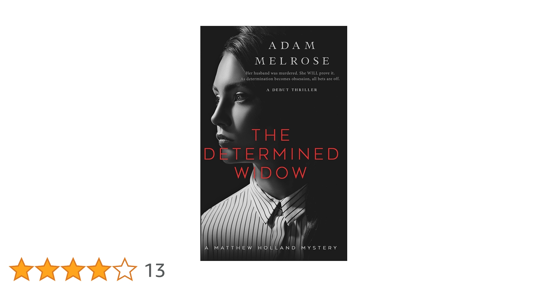 AMelrose_author's tweet card. The Determined Widow: 1 (The Matthew Holland Mystery Series)