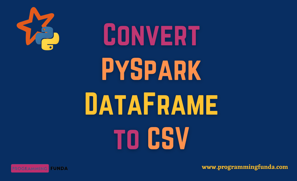 imvishvajitrao's tweet card. In this article, you will learn all about how to write PySpark DataFrame to CSV with the help of the examples. PySpark provides a class called DataFrameWriter