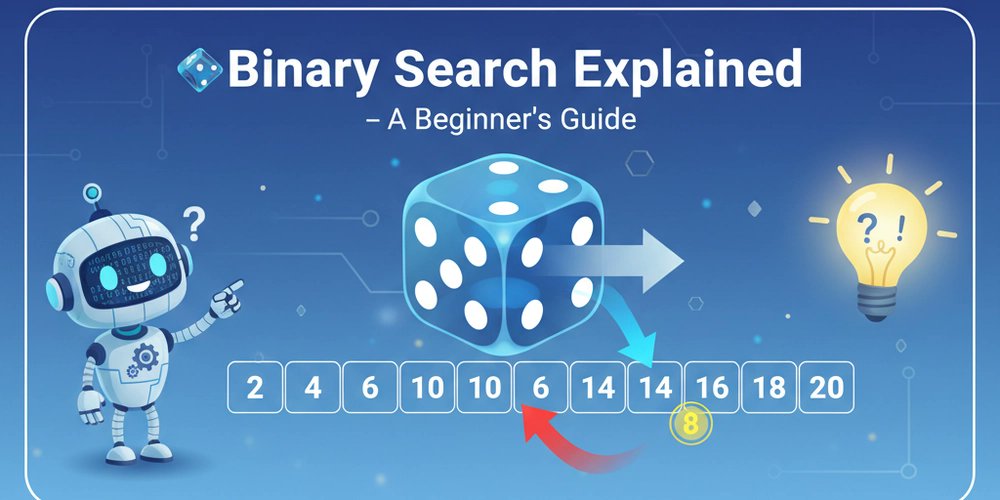 PythonTrends's tweet card. Binary Search is a lightning-fast technique for finding an item in a sorted list or array. Think of it as the smart way to look up a word in a dictionary. Instead of flipping page by page (which wo...