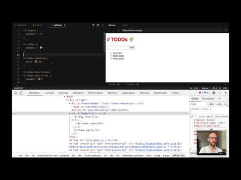 acutmore's tweet card. From Vanilla to React | React from first principles 1