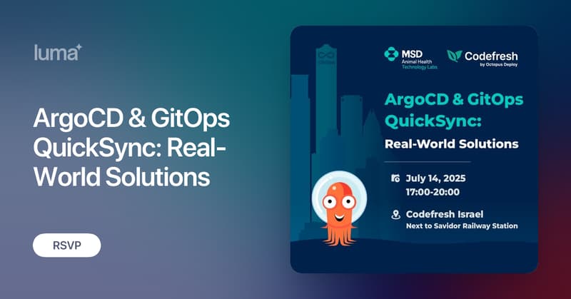 codefresh's tweet card. Argo CD & GitOps Enthusiasts – This One’s for You A full evening dedicated to the most powerful GitOps tool in the Kubernetes world. We’ll kick things off with…