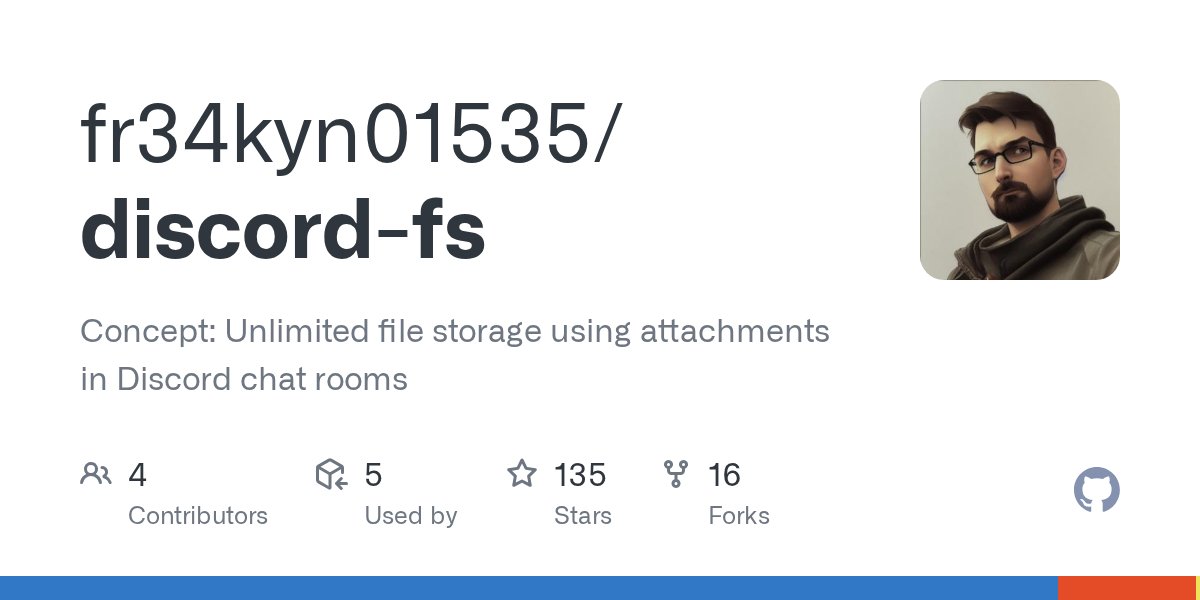 SlappySlap_fr's tweet card. Concept: Unlimited file storage using attachments in Discord chat rooms - fr34kyn01535/discord-fs