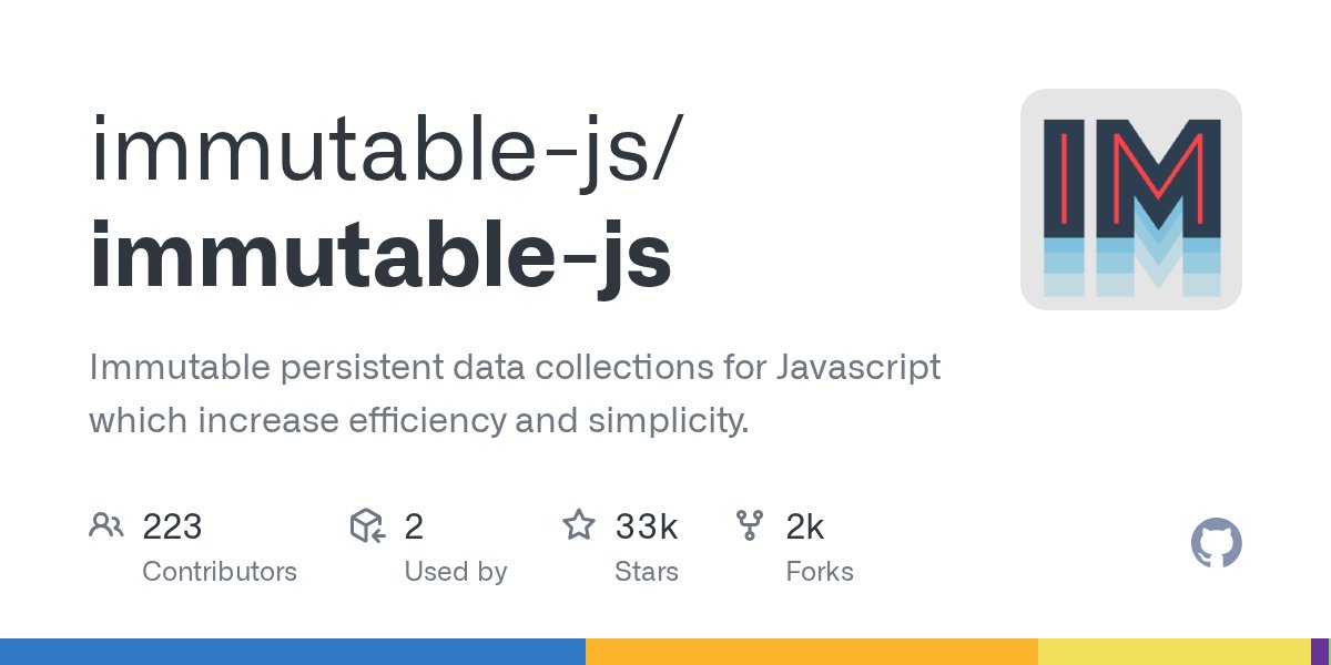 JavaScript30000's tweet card. Immutable persistent data collections for Javascript which increase efficiency and simplicity. - immutable-js/immutable-js