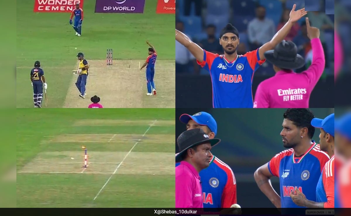 NDTVSportsHindi's tweet card. Why Dasun Shanaka given not out: भारत और श्रीलंका के बीच एशिया कप 2025 का सुपर-4 का मुकाबला सुपर ओवर में गया. जिसमें भारत ने श्रीलंका को हरा दिया. हालांकि, सुपर ओवर में दासुन शनाका को आउट नहीं दिए...