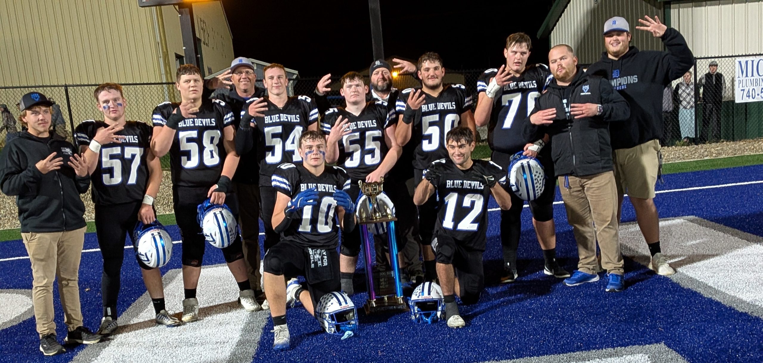 SourceMediaProp's tweet card. DANVILLE — On the 65th anniversary of the Danville East Knox Devil-Dog battle, it was Danville all the way as the Blue Devils (5-5, 3-4) muzzled the Bulldogs (1-9, 1-6) 52-12 on a chilly Friday night...