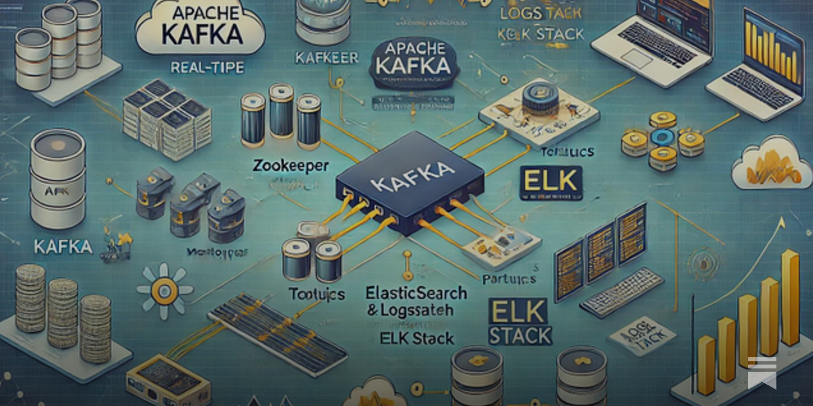 SoftwareProDev's tweet card. Apache Kafka is the backbone of our real-time data pipeline, responsible for ingesting and distributing logs or metrics with high throughput and low latency.