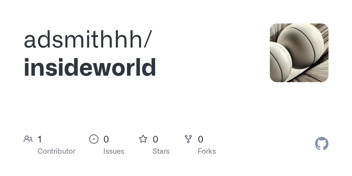 AdamSmi74884729's tweet card. Contribute to adsmithhh/insideworld development by creating an account on GitHub.