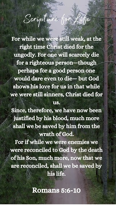 Scriptforlife's tweet card. Romans 5:6-10 #salvation #reconciliation #christslove #sacrifice