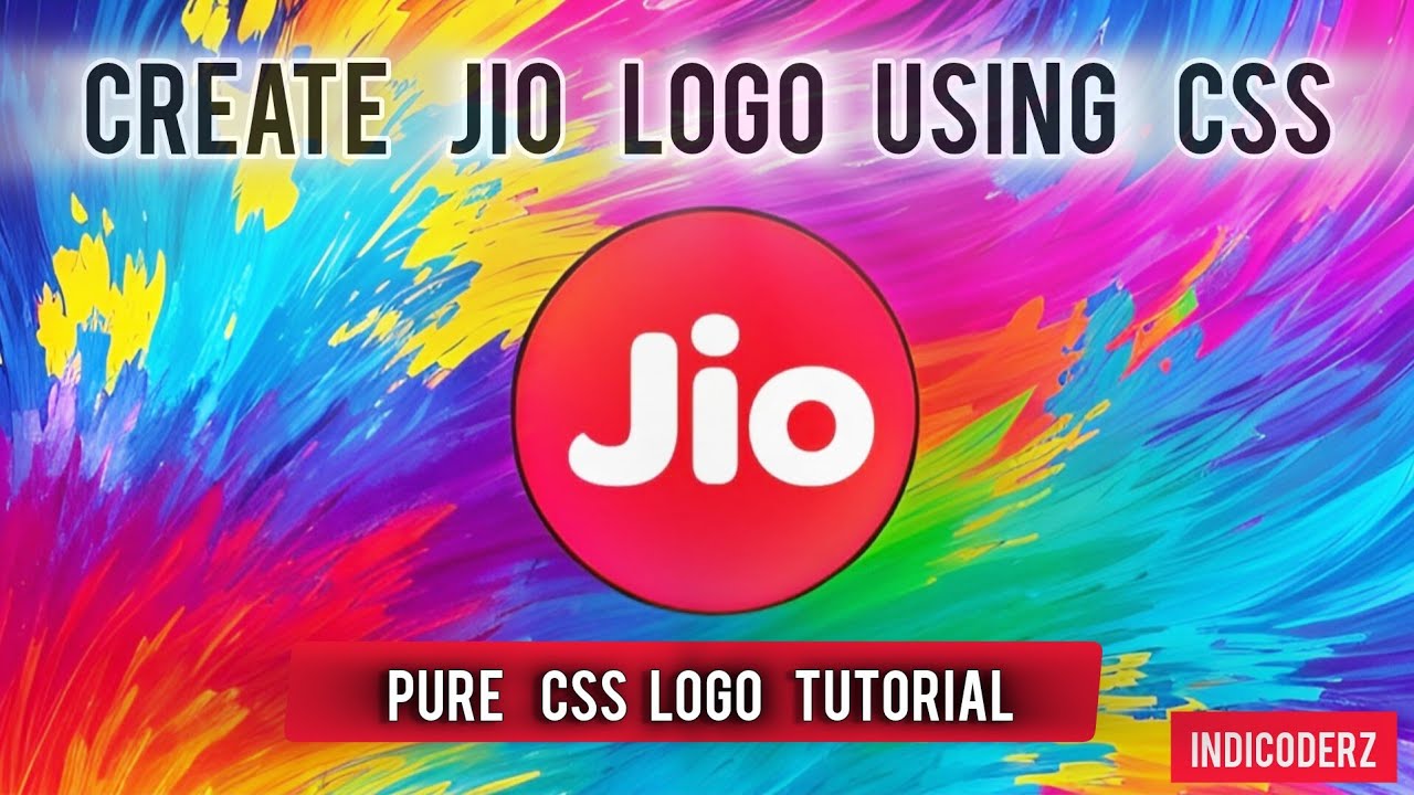 indicoderz's tweet card. Design the Reliance Jio Logo with Pure CSS (Easy Step-by-Step!)