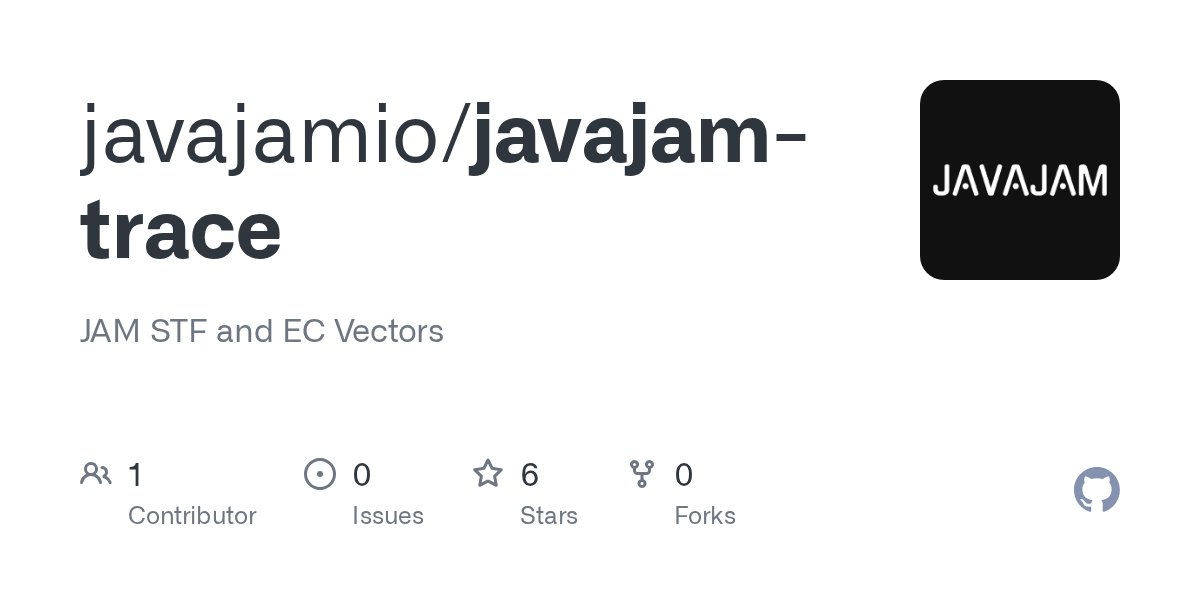 javajam_io's tweet card. JAM STF and EC Vectors. Contribute to javajamio/javajam-trace development by creating an account on GitHub.
