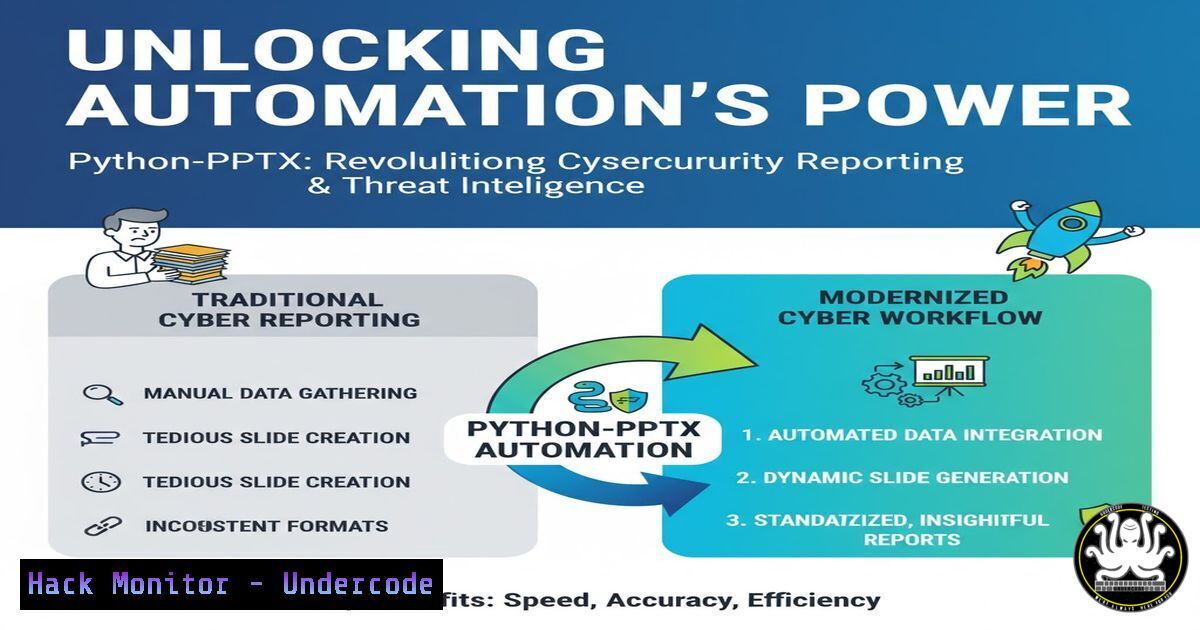 UndercodeUpdate's tweet card. Unlock the Power of Automation: How Python-PPTX is Revolutionizing Cybersecurity Reporting and Threat Intelligence - "Undercode Testing": Monitor hackers like