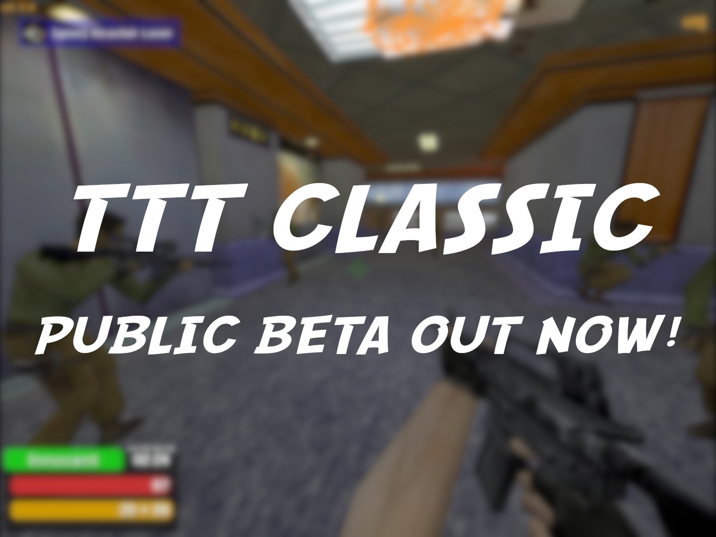 ModDB's tweet card. TTT Classic is now in Public Beta - Download today, and join the Discord for early access to new builds.