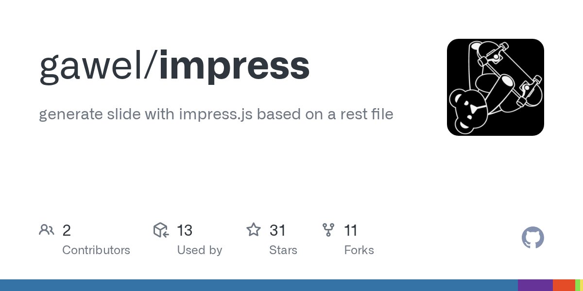 thepythonist's tweet card. generate slide with impress.js based on a rest file - gawel/impress
