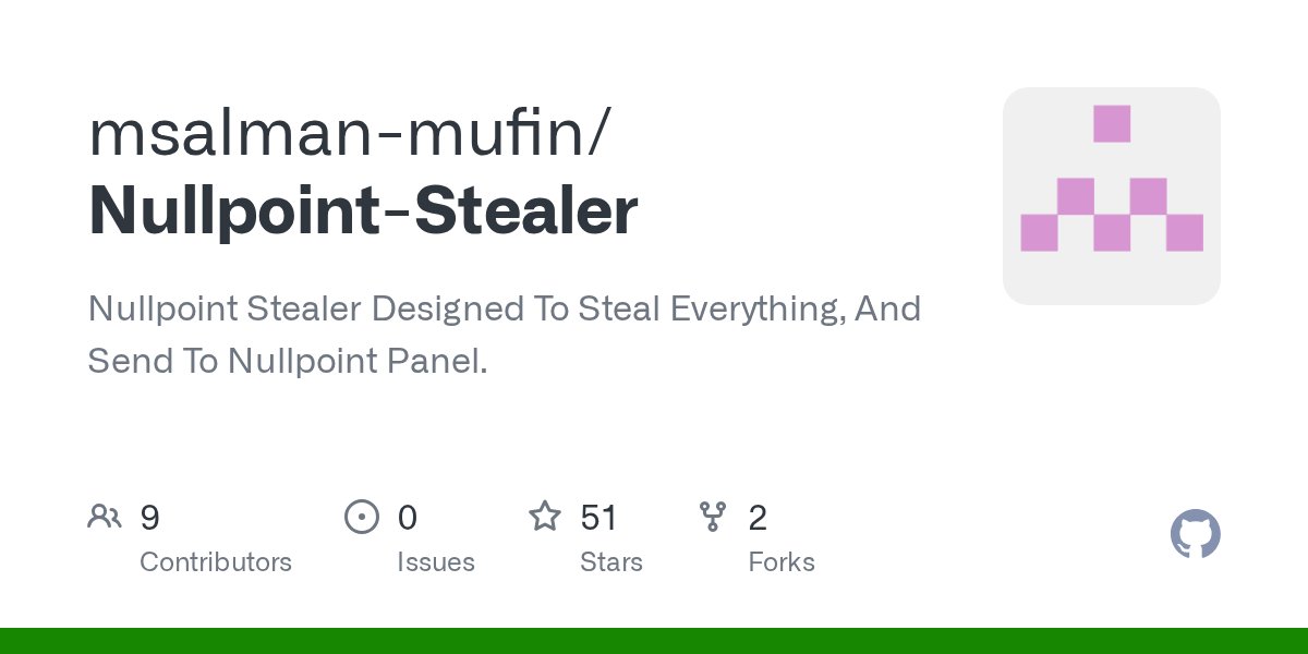 akaclandestine's tweet card. Nullpoint Stealer Designed To Steal Everything, And Send To Nullpoint Panel. - msalman-mufin/Nullpoint-Stealer