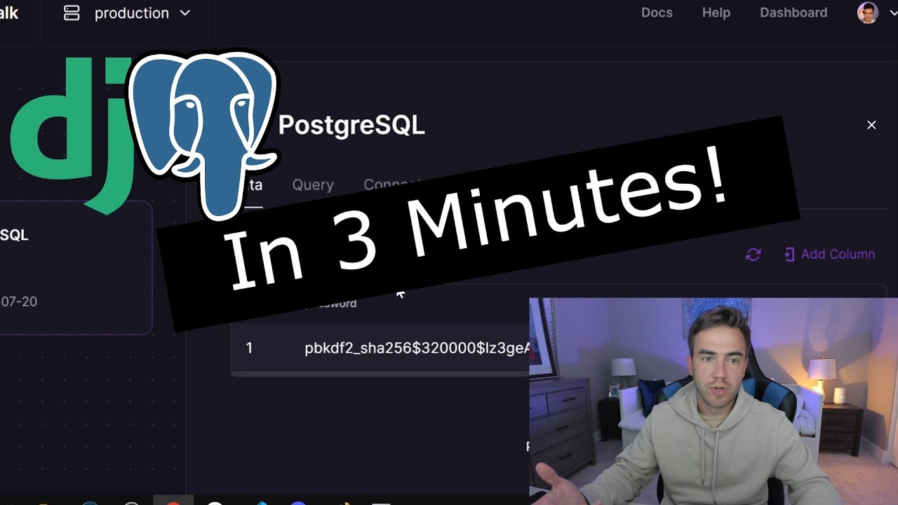 PostgresWizards's tweet card. Easiest Way To Connect Django To A Postgres Database