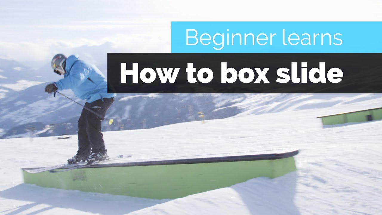 StompItTutorial's tweet card. How to Box Slide / Grind on Skis | a Beginner Skiers Progression