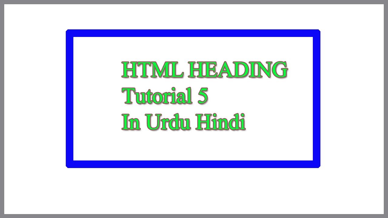 SaeedMustinsar's tweet card. Learn HTML HTML5 Course | HTML HTML5 Heading Topic | Tutorial 5 Urdu...
