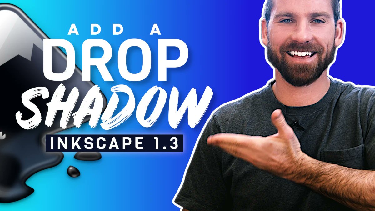 DaviesMediaDes's tweet card. In this Inkscape tutorial, I show you how to add a drop shadow effect to text and shapes using this free vector graphics editor.
