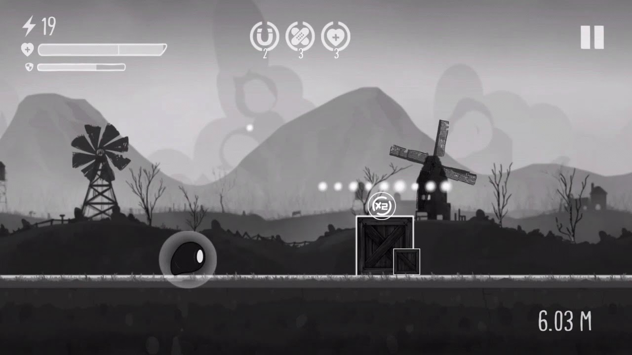 hashdeveloop's tweet card. 99 Miles Runner Gameplay - BLACK&WHITE RUNNER!