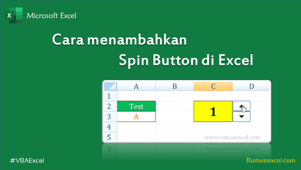 RumusExcel's tweet card. Spin Button ini bisa dimanfaatkan untuk pembuatan Raport, Kartu ujian dan lain-lain yang berfungsi untuk menentukan data nomor berapa yang ingin di cetak