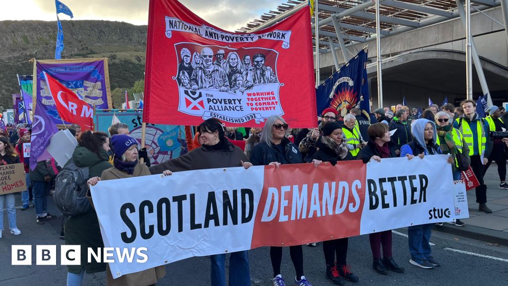 UnityConsults's tweet card. The Scotland Demands Better demonstration was organised by trade unions and charities.