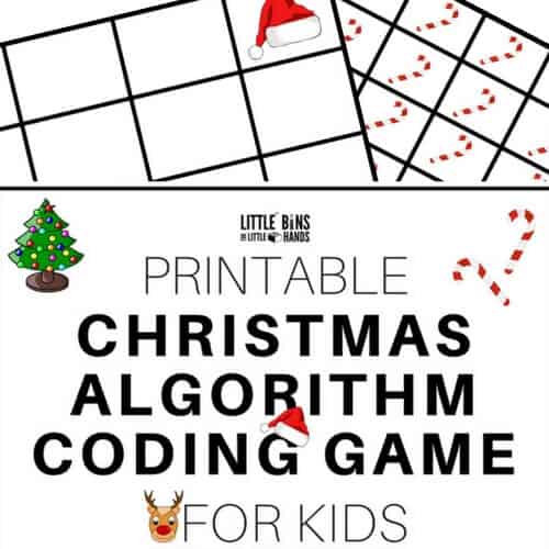 TechTaryn's tweet card. Fun, free printable Christmas coding game for kids this holiday season. Explore and learn about algorithms with our easy Christmas STEM idea.