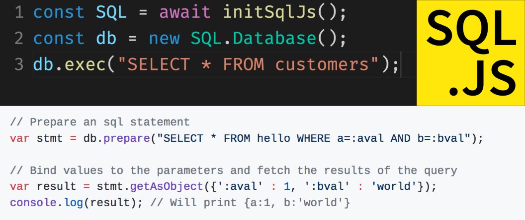 JavaScript7500's tweet card. A javascript library to run SQLite on the web. . Contribute to sql-js/sql.js development by creating an account on GitHub.