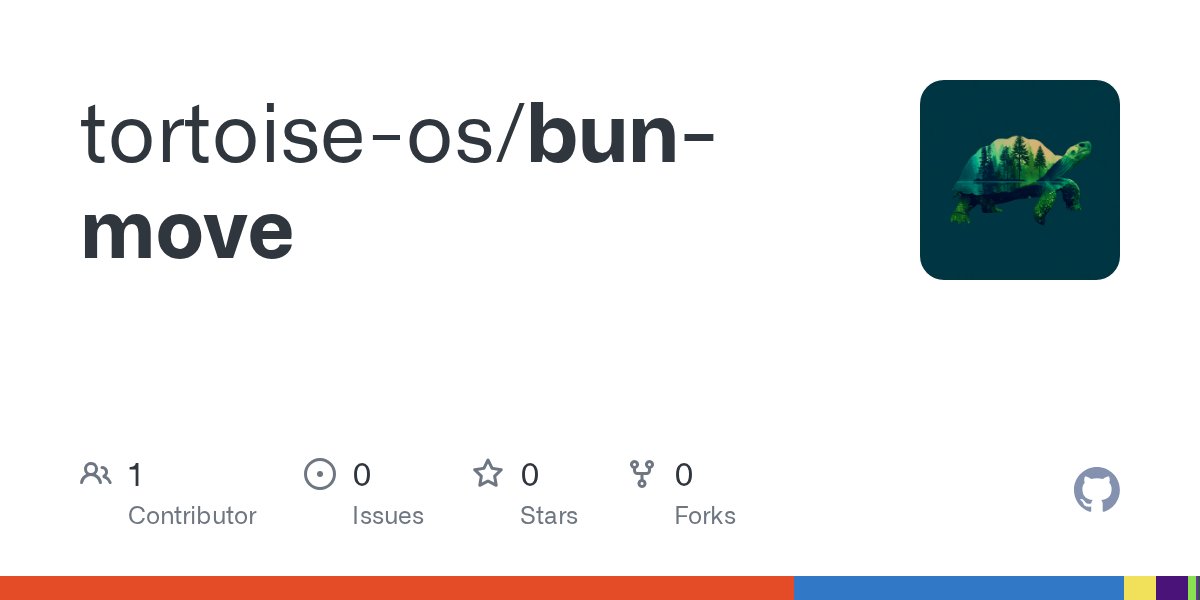 ddonprogramming's tweet card. Contribute to tortoise-os/bun-move development by creating an account on GitHub.