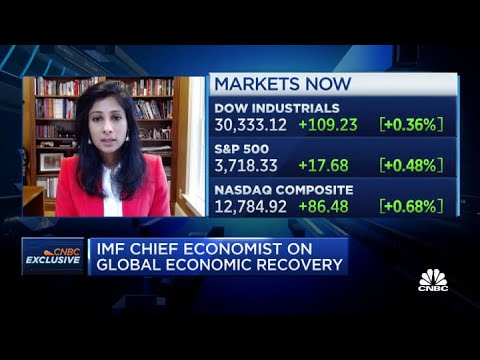 GitaGopinath's tweet card. Countries will return to normal at different speeds: IMF chief...