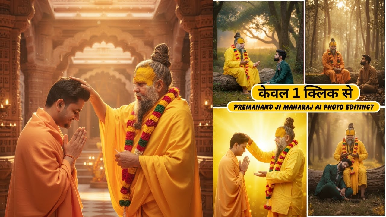 TECHFORU007's tweet card. Instagram Trending Premanand Maharaj Gemini Photo Editing 🤯🔥