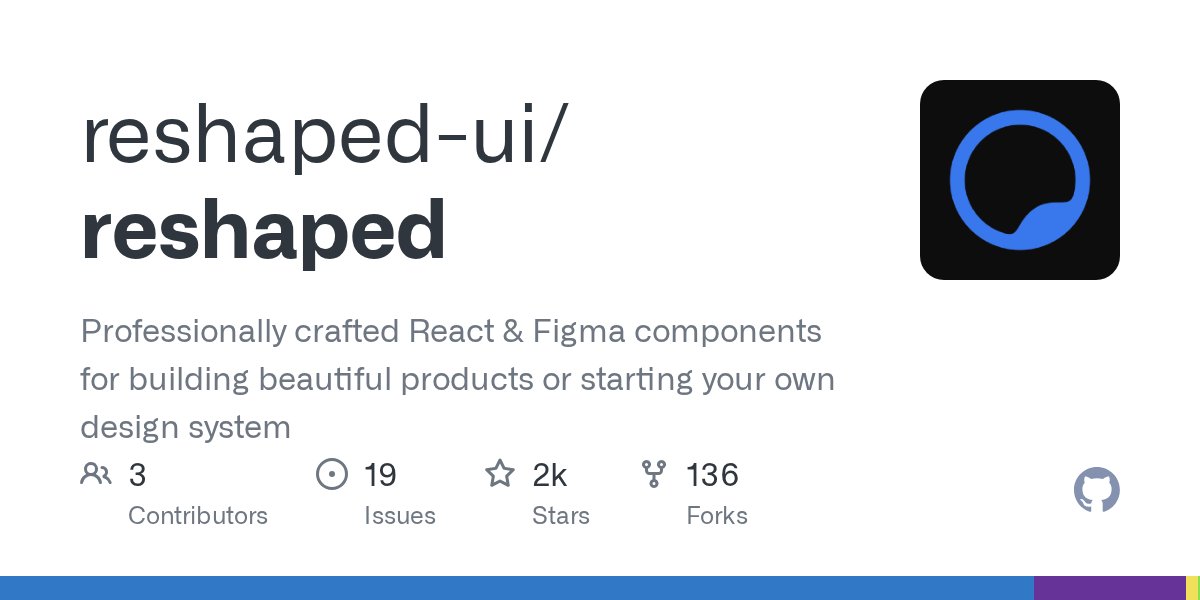 zhangjintao9020's tweet card. Professionally crafted React & Figma components for building beautiful products or starting your own design system - reshaped-ui/reshaped