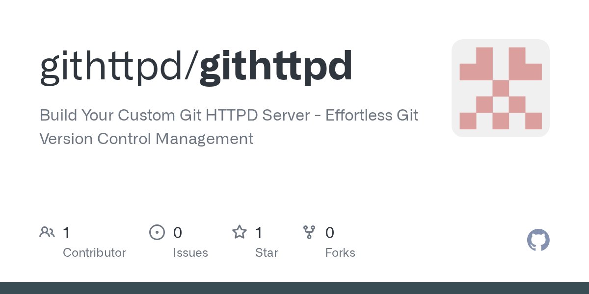 linglijun's tweet card. Build Your Custom Git HTTPD Server - Effortless Git Version Control Management - GitHub - githttpd/githttpd: Build Your Custom Git HTTPD Server - Effortless Git Version Control Management
