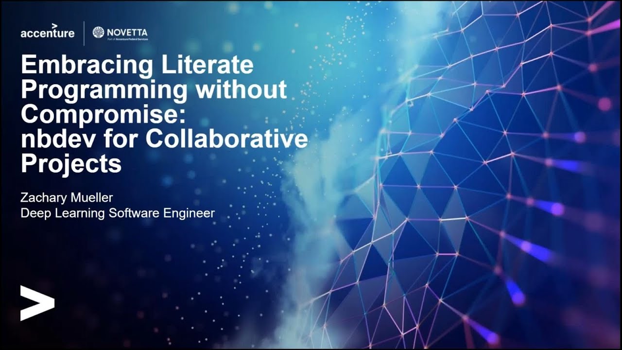 TheZachMueller's tweet card. Embracing Literate Programming without Compromise nbdev for Collabo...