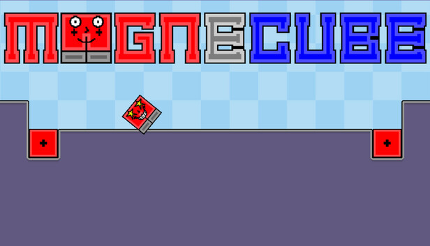 eternalcodestd's tweet card. A 2D puzzle game where you control a magnetic cube navigating levels filled with obstacles and unique mechanics. Includes on-line level editor.