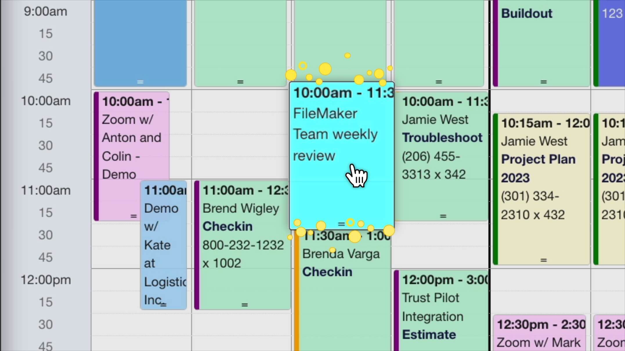 dayback's tweet card. Mark tasks done with a single click. Keyboard shortcuts set tasks to any status with a single click and play sounds to reward your actions.
